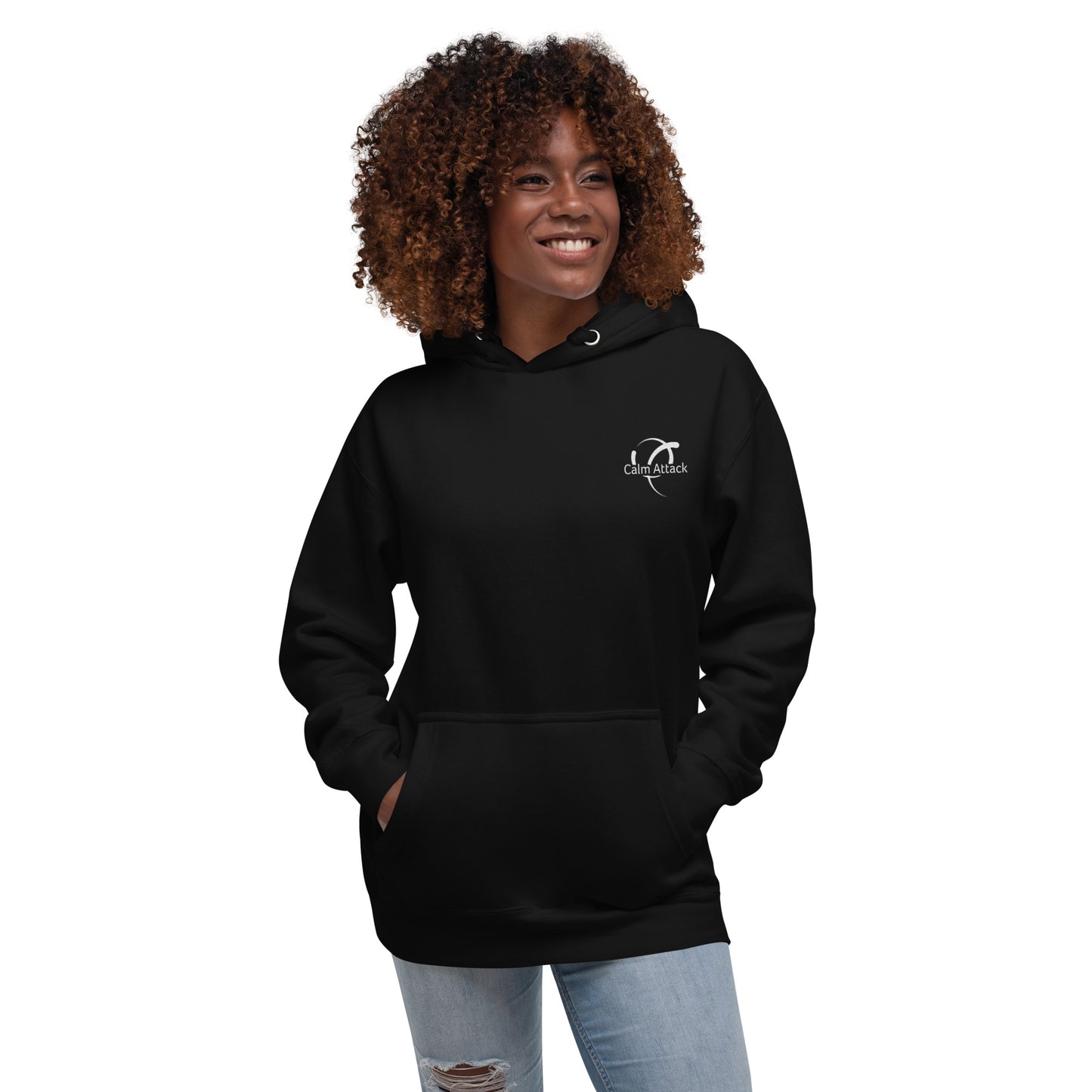 Unisex Hoodie with Calm Attack logo