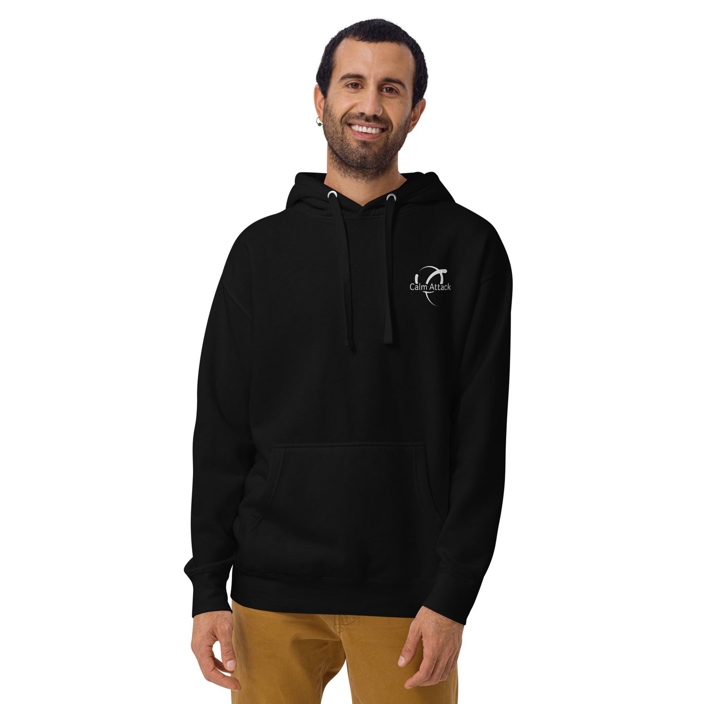 Unisex Hoodie with Calm Attack logo