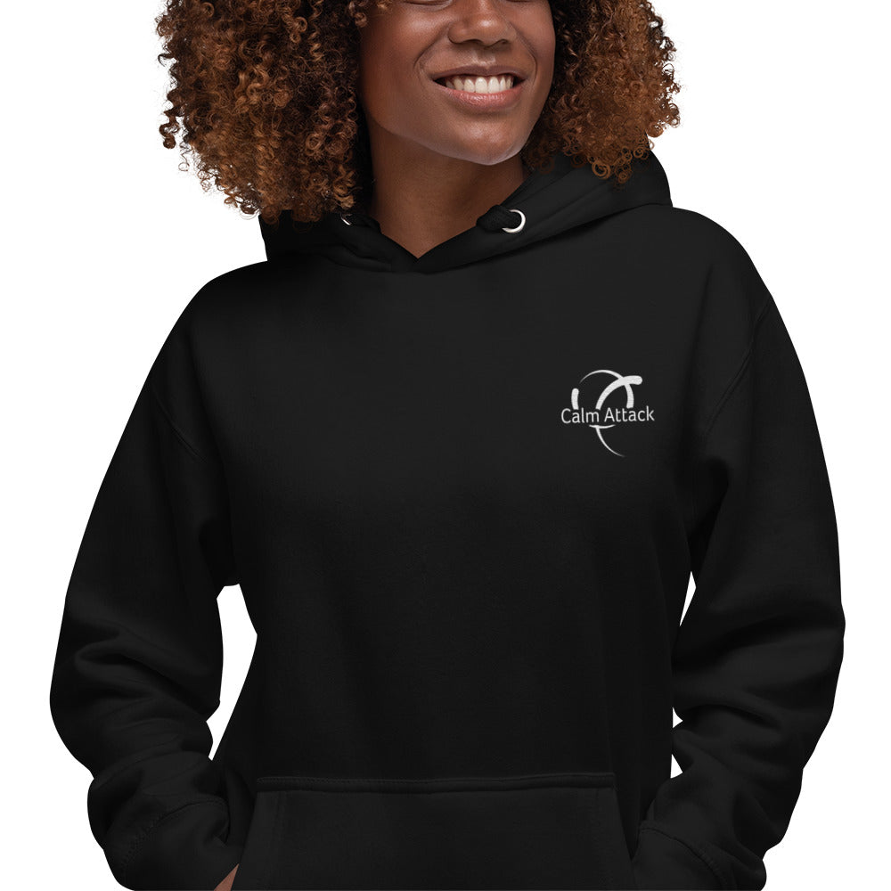 Unisex Hoodie with Calm Attack logo